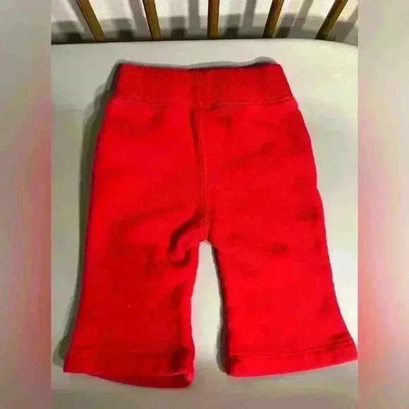 Gap baby girl wide leg red sweatpants bow and stitching pocket detail no flaws - Picture 2 of 2